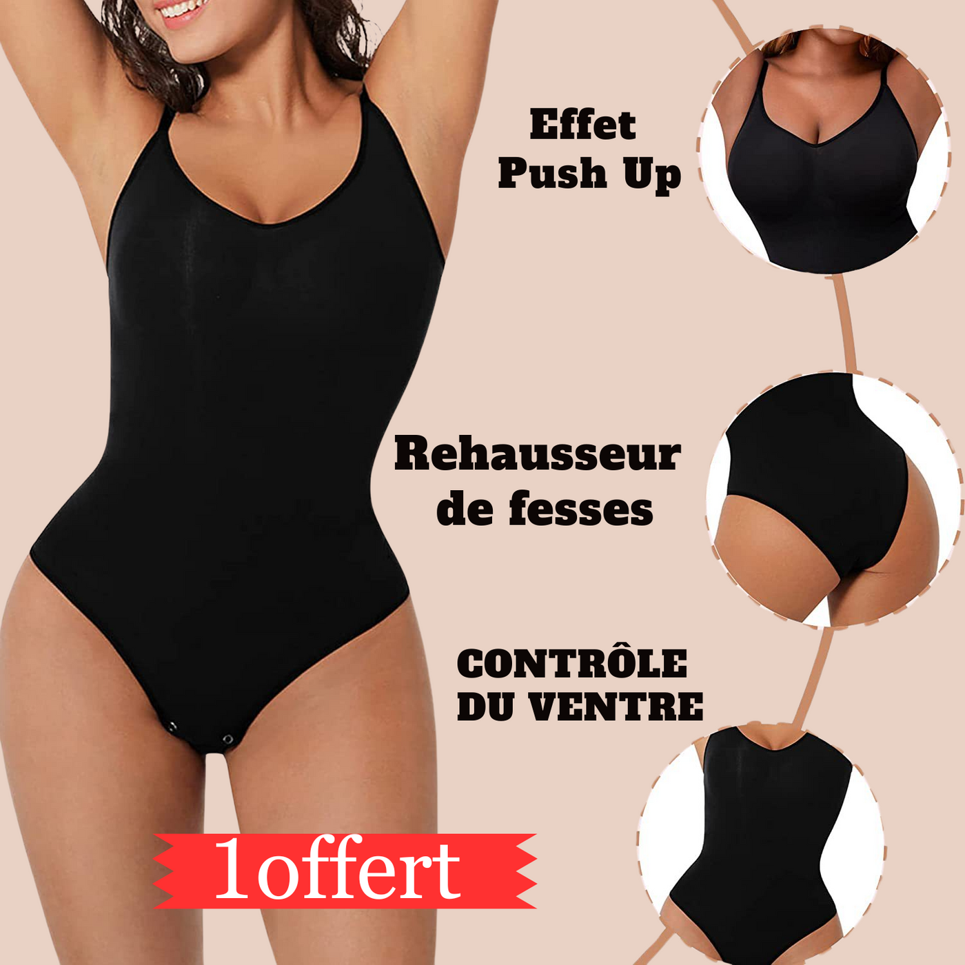 Mégane body gainant string - Sublimez votre silhouette avec élégance