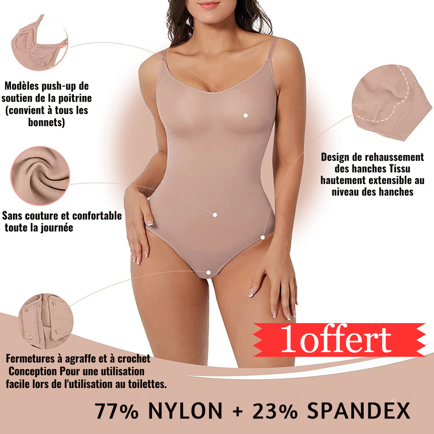 Mégane body gainant string - Sublimez votre silhouette avec élégance