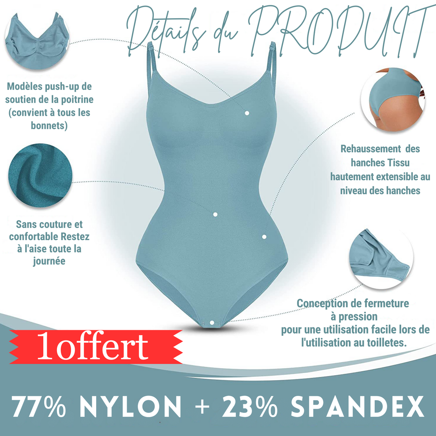 Mégane body gainant string - Sublimez votre silhouette avec élégance